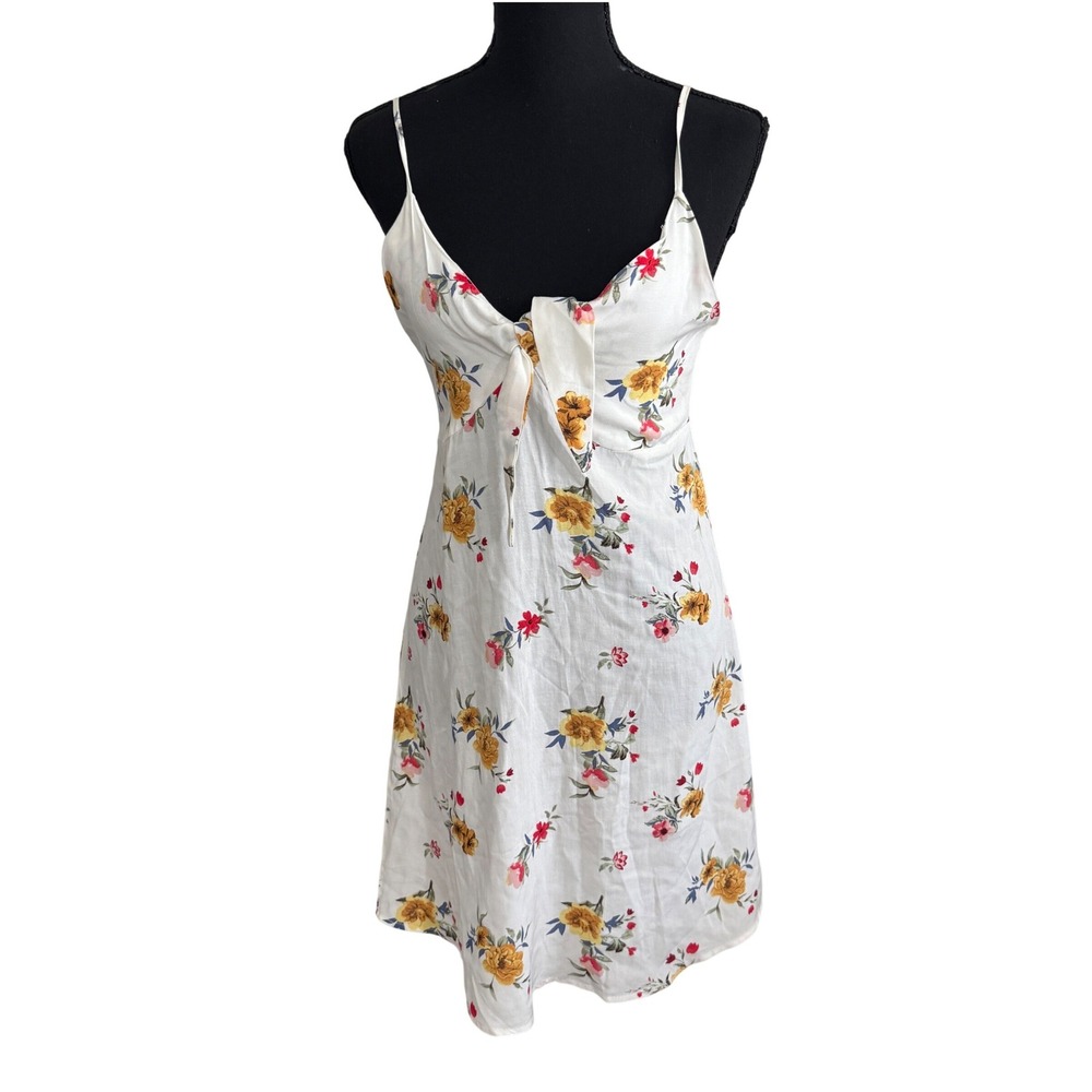 Justin Womens Y2K Babydoll Coquette Mini Dress Size S Floral Cottagecore
